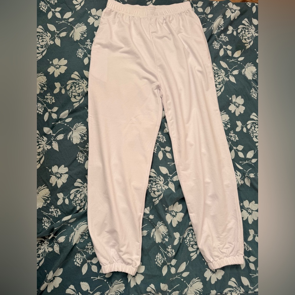 Kids White Jogger Pants